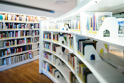 library shelves